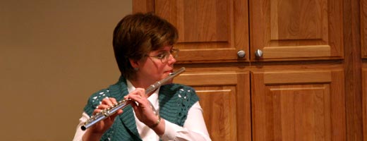 Flutist Accompanying Worship